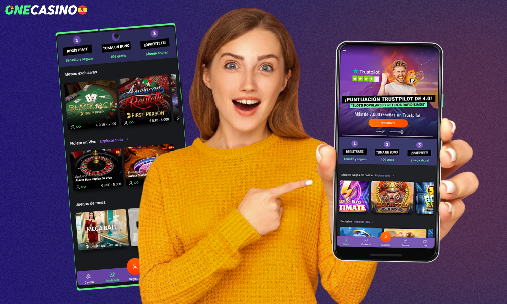 La aplicación móvil de One Casino España puede descargarse para Android e iOS
