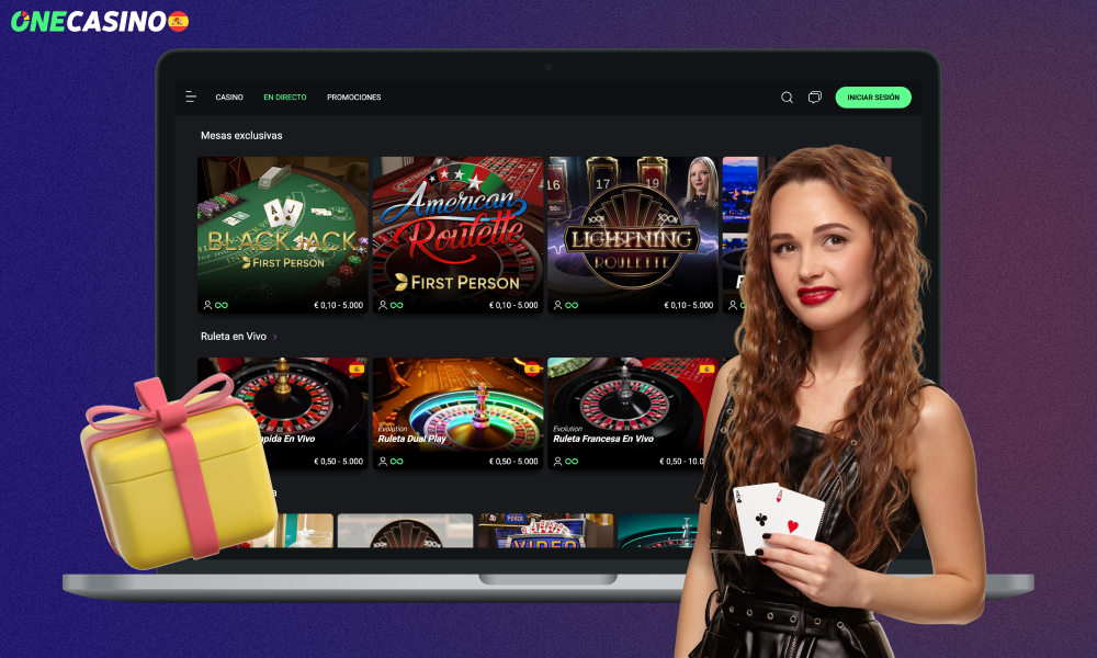 Bonificaciones y promociones de One Casino para la sección de casino en vivo