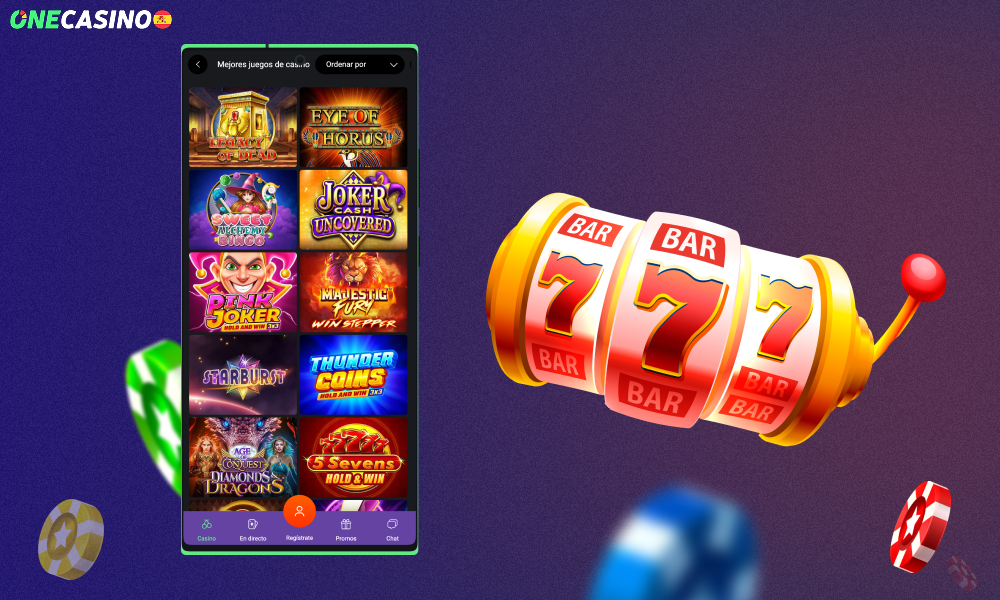 A través de la aplicación One Casino, los usuarios españoles tienen acceso a una enorme biblioteca de tragaperras con licencia